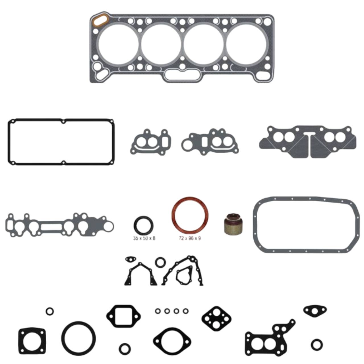 JGO JUNTAS DE MOTOR COMPLETO MB LANCER G15B 1.5 8 VALV 4 CIL SOH - foto 2