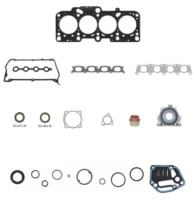 JGO JUNTAS DE MOTOR COMPLETO VOLKSWAGEN 1.8 20 VALV GOLF SHARAN