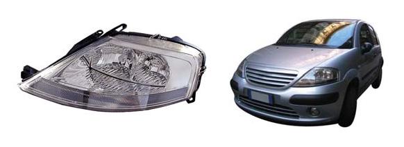 OPTICA CITROEN C3 01-05 IZQUIERDO CON MOTOR MARCA DEPO