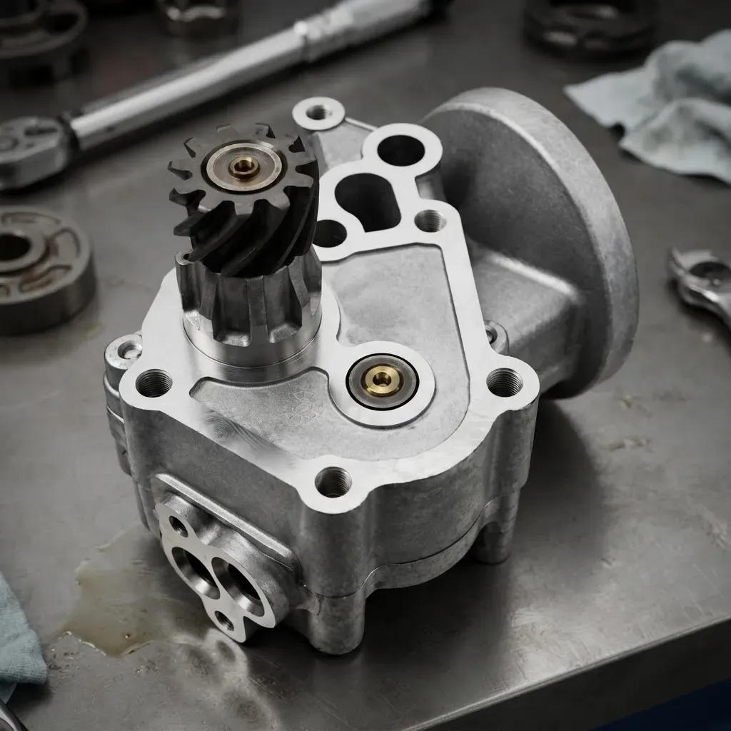 BOMBA DE ACEITE MITSUBISHI 4D34 CANTER 90-97 3.9 MARCA YSK - foto 3