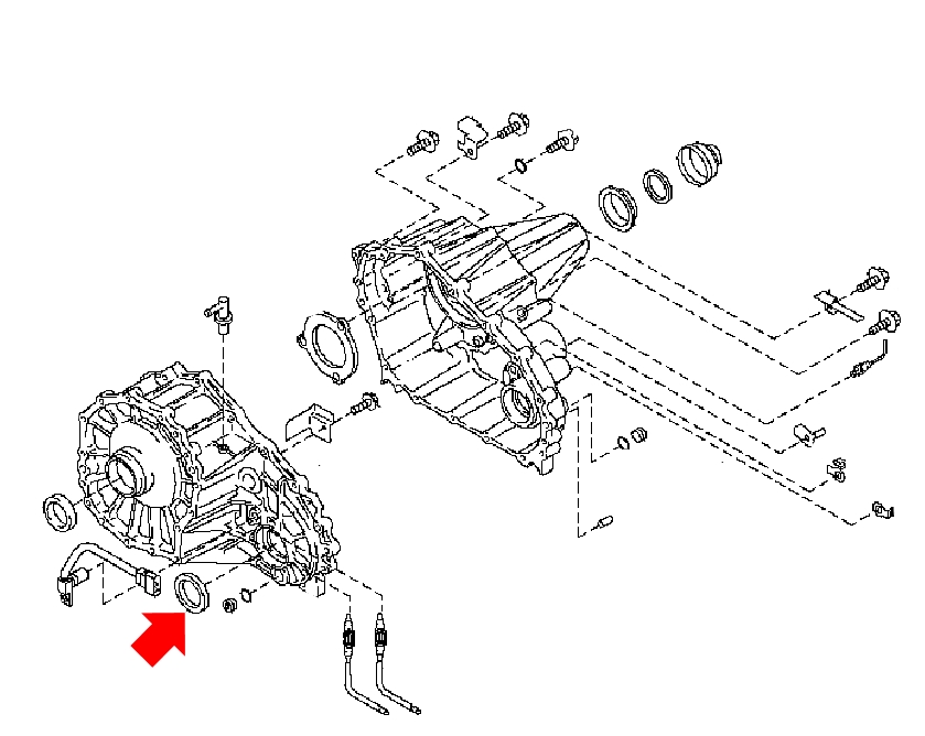 RETEN CAJA DE TRASFERENCIA  NISSAN FRONTIER 09-15  2.5 DIESEL TU - foto 3